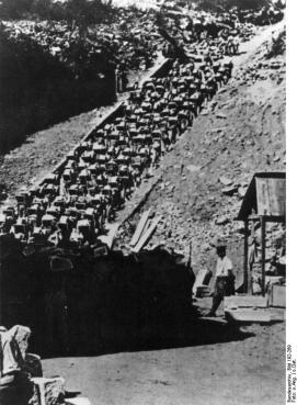 KZ Mauthausen, Häftlinge im Steinbruch